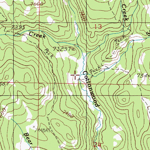 Topographic Map of Salamander Creek, ID