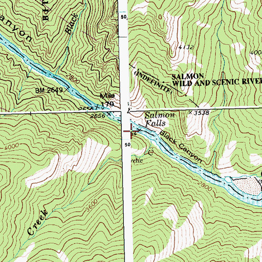 Topographic Map of Salmon Falls, ID