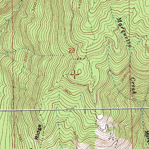 Topographic Map of Salmon Ridge, ID