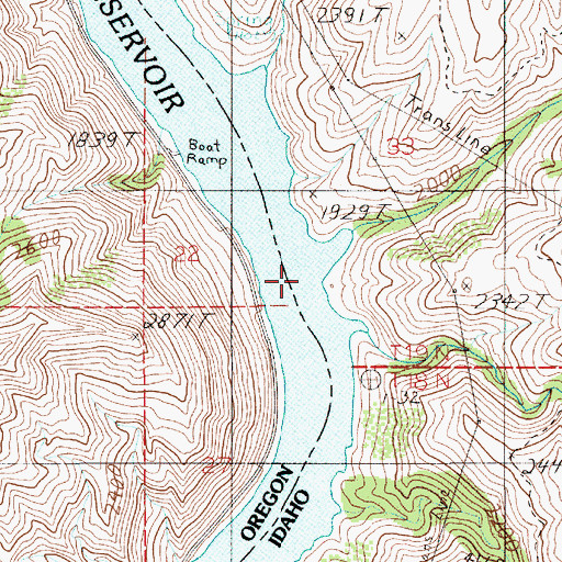 Topographic Map of Salt Creek, ID