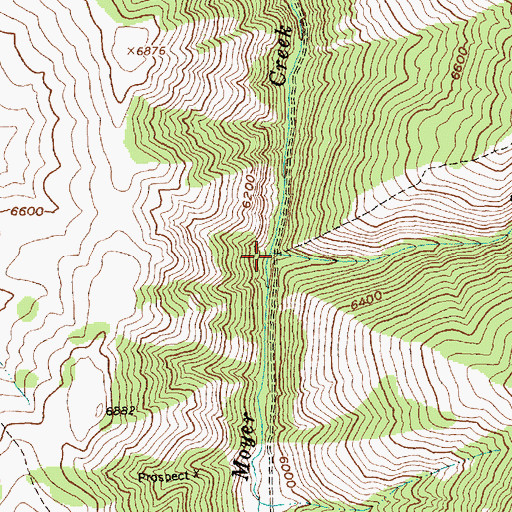 Topographic Map of Salt Creek, ID