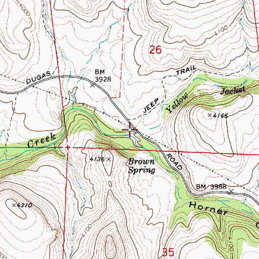 Topographic Map of Yellow Jacket Gulch, AZ