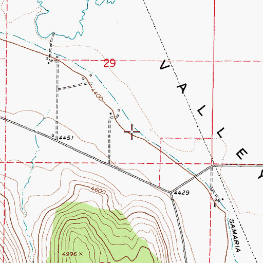 Topographic Map of Samaria Lake Canal, ID