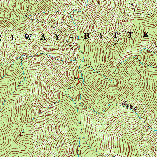 Topographic Map of Sand Creek, ID