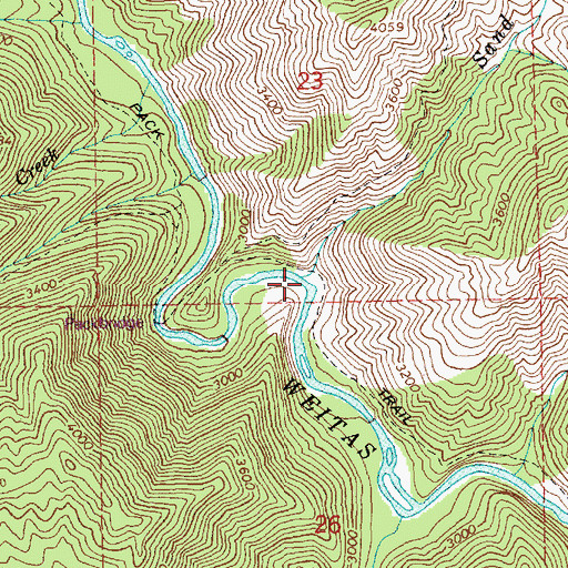 Topographic Map of Sand Creek, ID