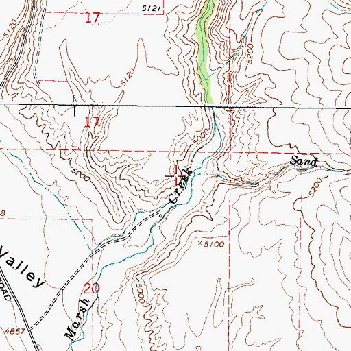 Topographic Map of Sand Creek, ID