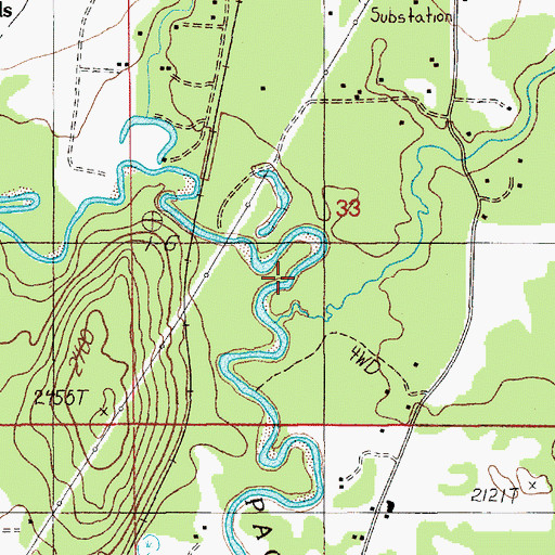 Topographic Map of Sand Creek, ID