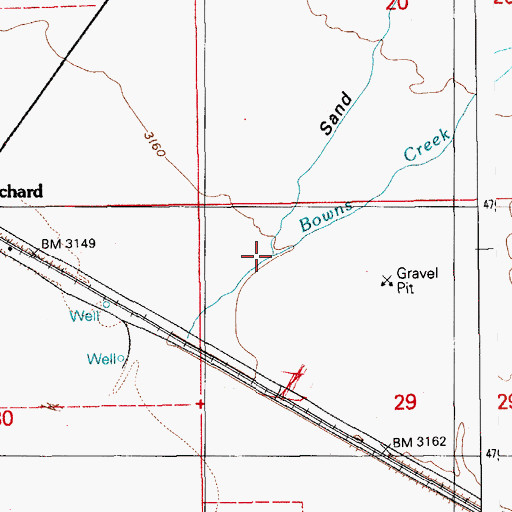 Topographic Map of Sand Hollow, ID