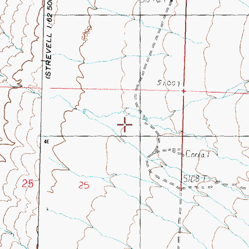 Topographic Map of Sandrock Canyon, ID