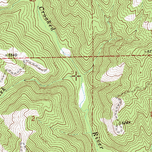 Topographic Map of Sandy Creek, ID