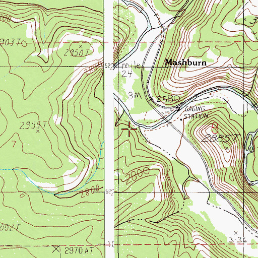 Topographic Map of Santa Creek, ID