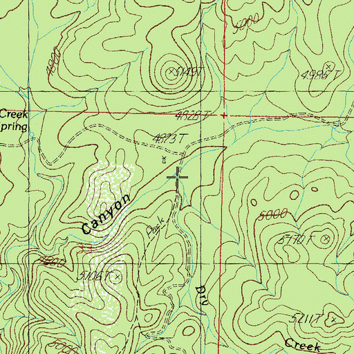 Topographic Map of Dry Creek, AZ