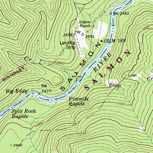 Topographic Map of Sapp Creek, ID