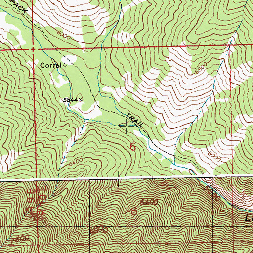 Topographic Map of Savage Creek, ID