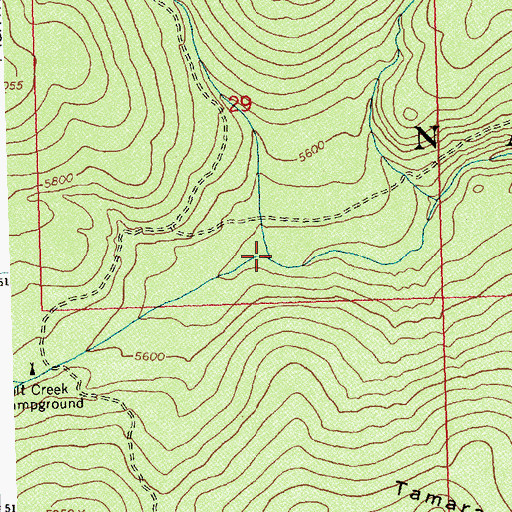 Topographic Map of Savage Creek, ID
