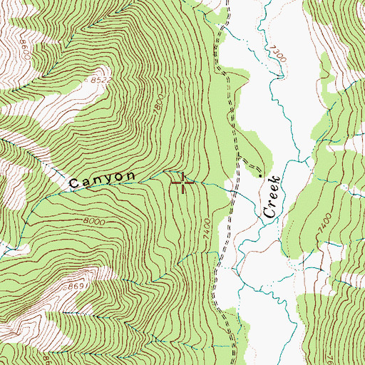 Topographic Map of Sawmill Canyon, ID