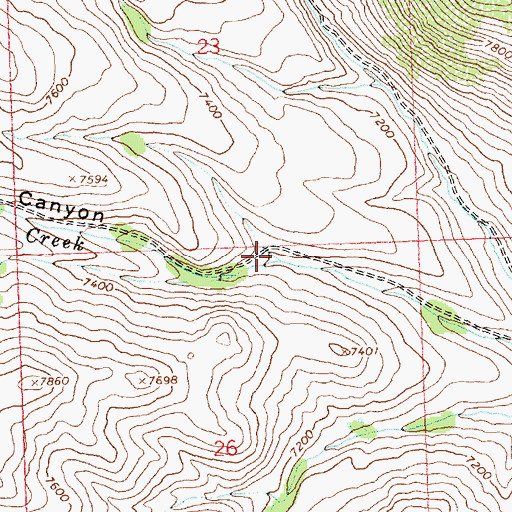 Topographic Map of Sawmill Canyon, ID