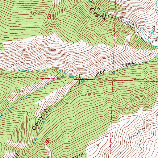 Topographic Map of Sawmill Canyon, ID