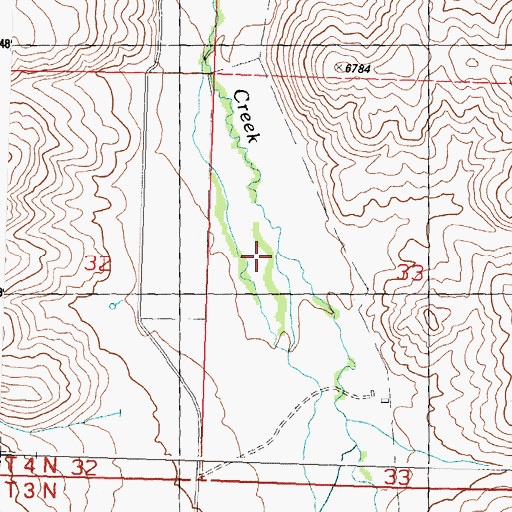 Topographic Map of Sawmill Canyon, ID