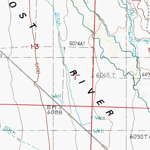 Topographic Map of Sawmill Creek, ID