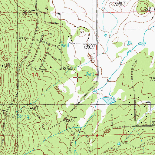 Topographic Map of Alpine Elementary School, AZ