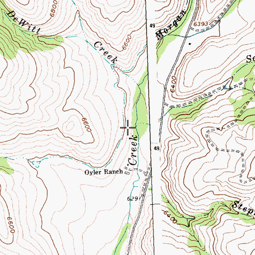 Topographic Map of Sawmill Creek, ID