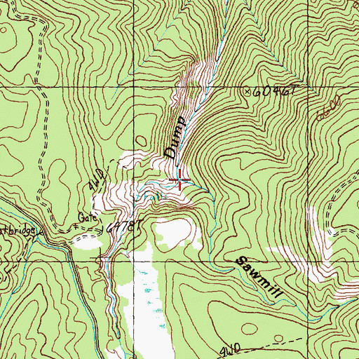 Topographic Map of Sawmill Gulch, ID