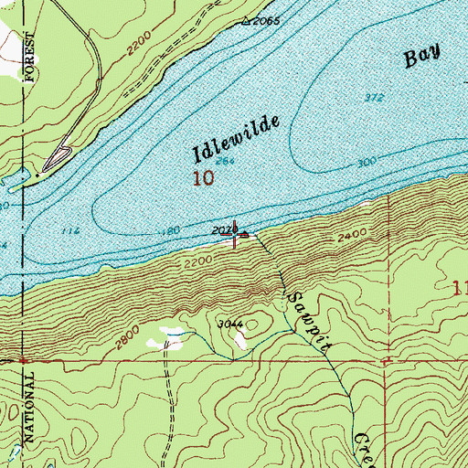 Topographic Map of Sawpit Creek, ID