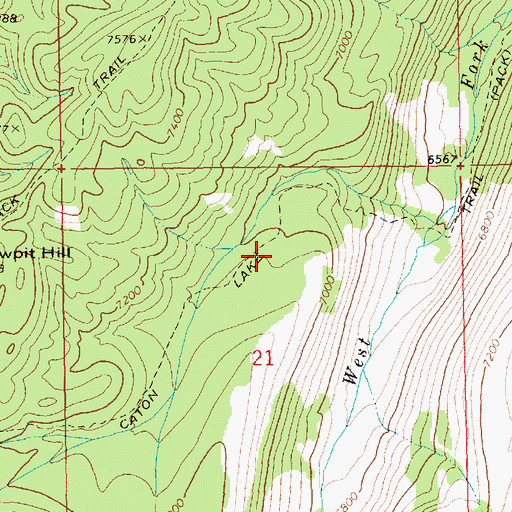 Topographic Map of Sawpit Hill, ID