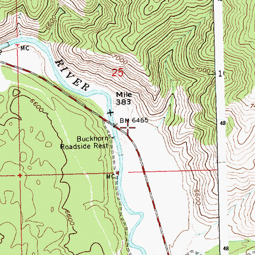 Topographic Map of Sawtooth Valley, ID