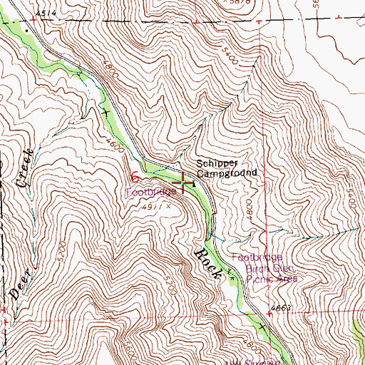 Topographic Map of Schipper Campground, ID