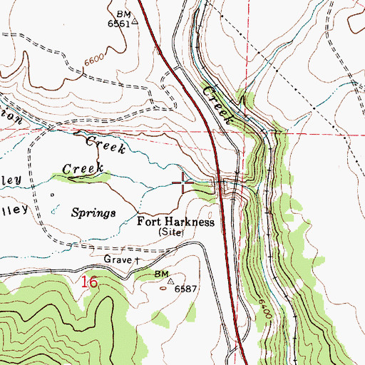 Topographic Map of School Section Creek, ID