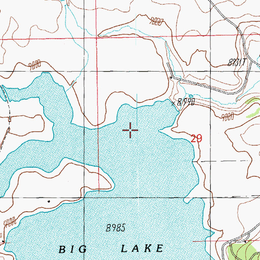 Topographic Map of Big Lake Dam, AZ