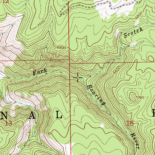 Topographic Map of Scotch Creek, ID