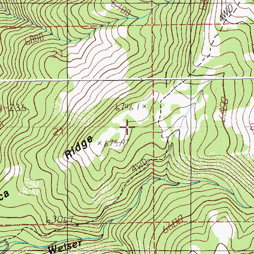 Topographic Map of Scott Corral, ID
