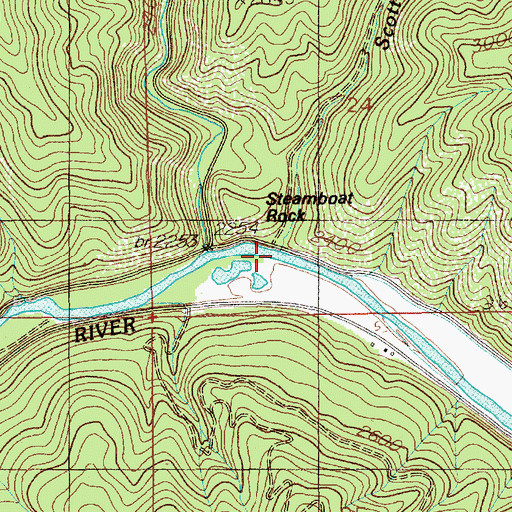 Topographic Map of Scott Creek, ID