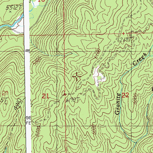 Topographic Map of Scott Mountain Driveway (historical), ID
