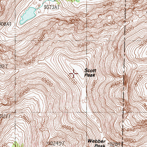 Topographic Map of Scott Peak, ID