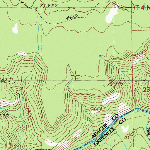 Topographic Map of Bill Earl Spring, AZ