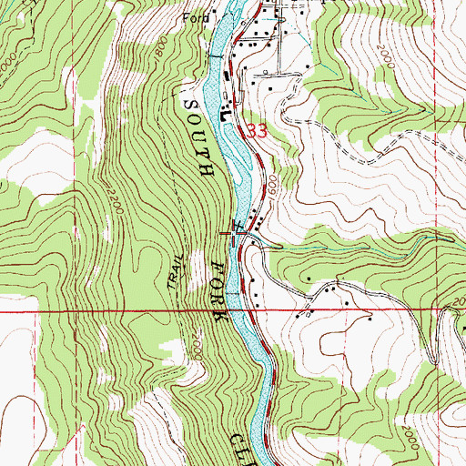 Topographic Map of Sears Creek, ID