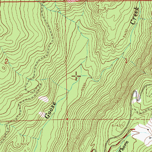 Topographic Map of Seawell Creek, ID