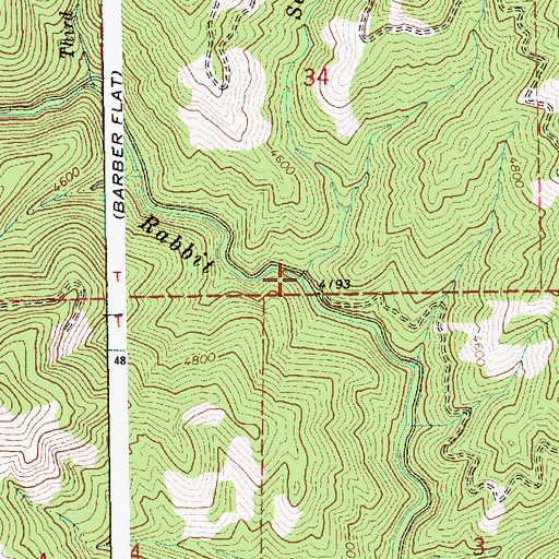 Topographic Map of Second Creek, ID