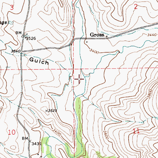 Topographic Map of Second Fork Squaw Creek, ID