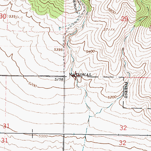Topographic Map of Secret Canyon, ID