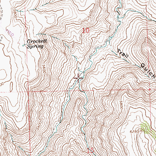Topographic Map of Secret Creek, ID