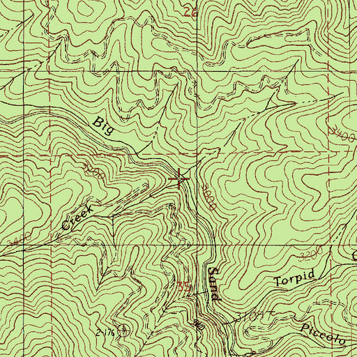 Topographic Map of Secunda Creek, ID