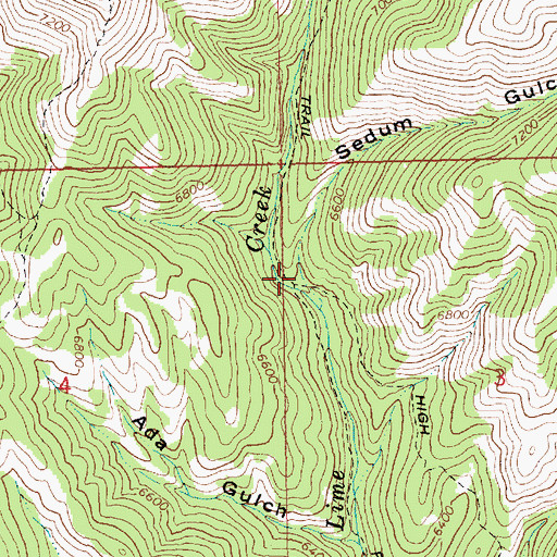 Topographic Map of Sedum Gulch, ID