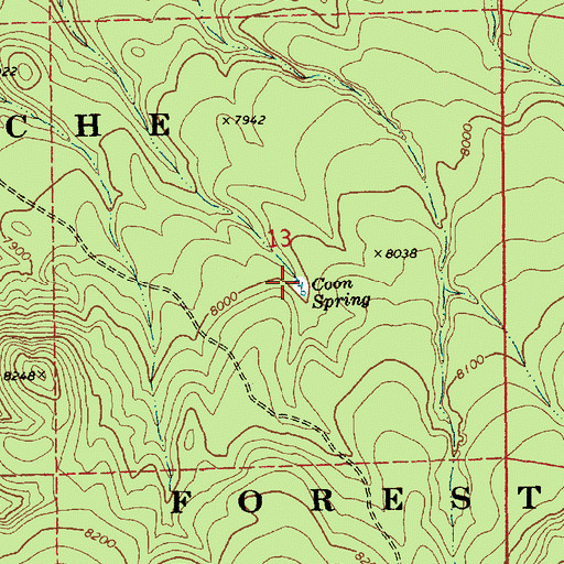 Topographic Map of Boundary Spring Tank, AZ
