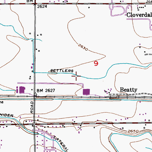 Topographic Map of Settlers Canal, ID