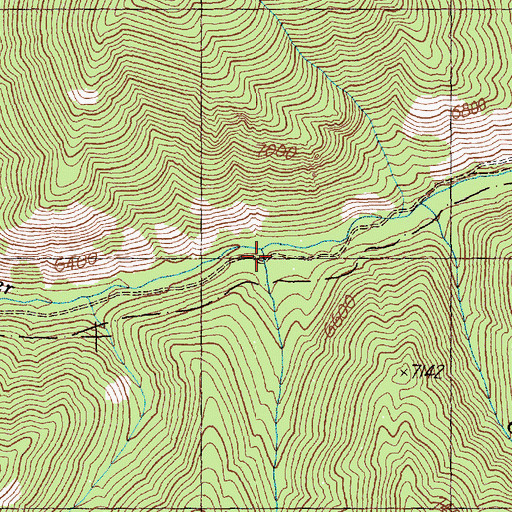 Topographic Map of Shady Creek, ID